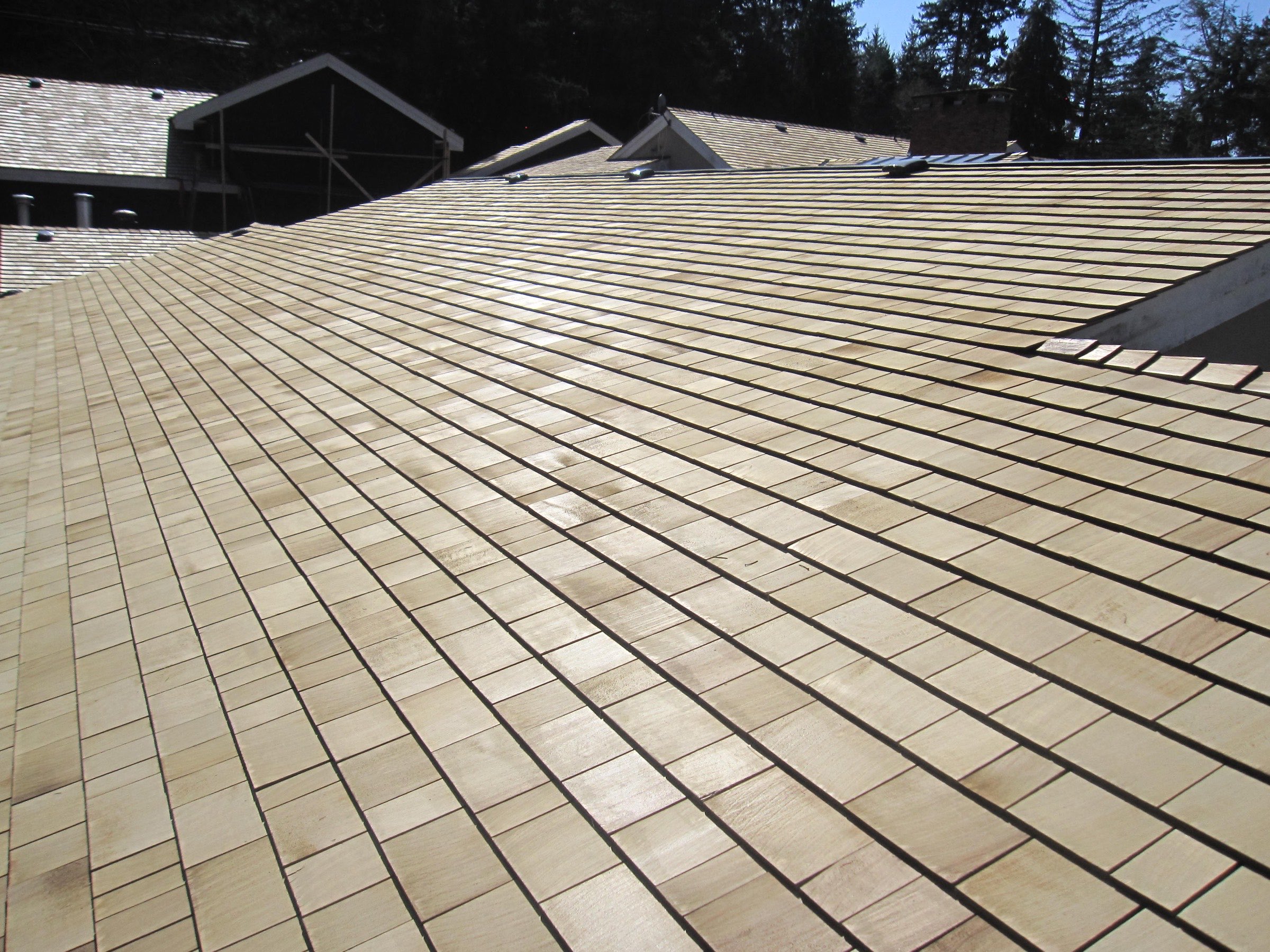 Cedar shake roof