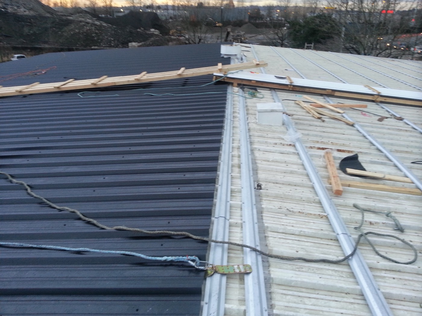 Metal roof edge detail