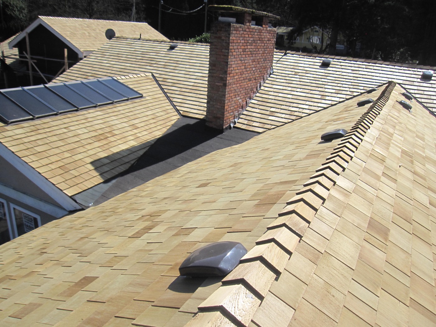 Completed metal roof